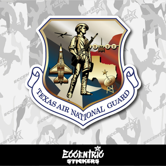 Texas Air National Guard Shield Vinyl Sticker
