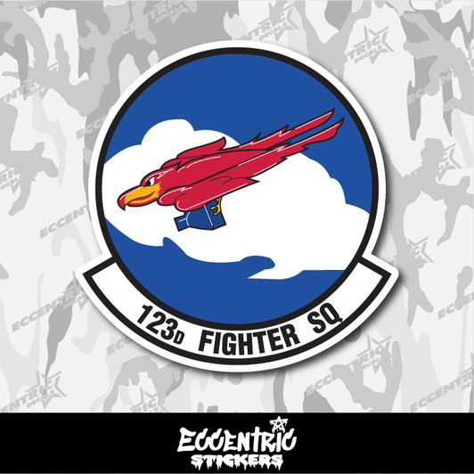 Air National Guard 123d Fighter Squadron (123 FS) Vinyl Sticker
