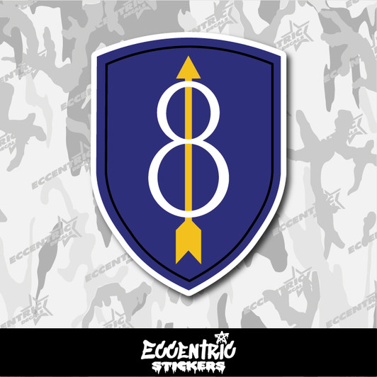 US Army 8th Infantry Division Vinyl Sticker