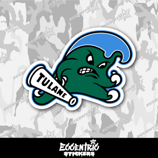 Tulane Green Wave Vinyl Sticker