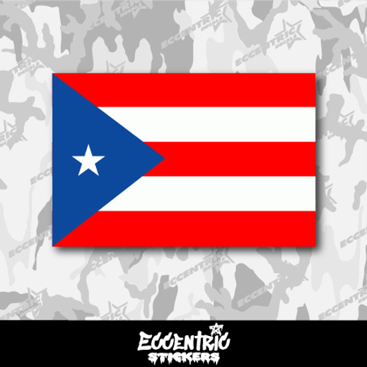 Puerto Rico Flag Vinyl Sticker