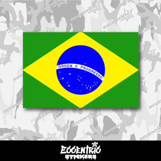 Brazil Flag Vinyl Sticker