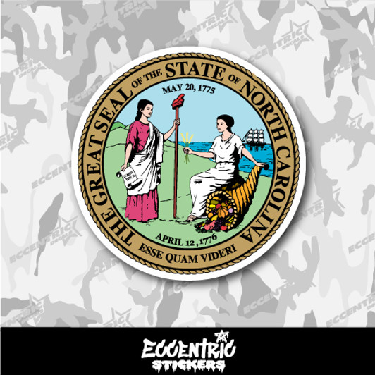 North Carolina State Seal Vinyl Sticker