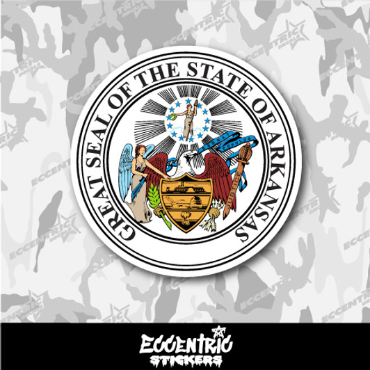 Arkansas State Seal Vinyl Sticker