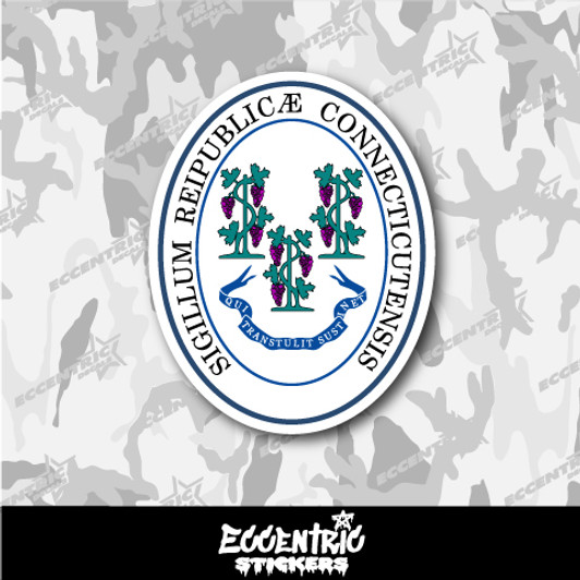 Connecticut State Seal Vinyl Sticker