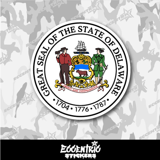 Delaware State Seal Vinyl Sticker