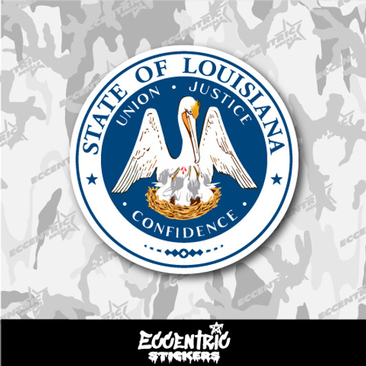 Louisiana State Seal Vinyl Sticker