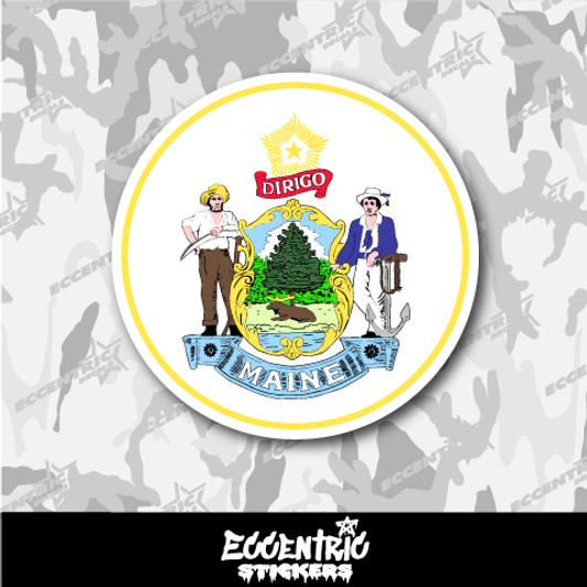 Maine State Seal Vinyl Sticker