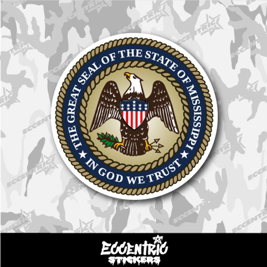 Mississippi State Seal Vinyl Sticker