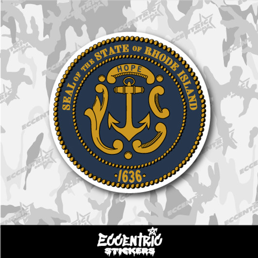 Rhode Island State Seal Vinyl Sticker