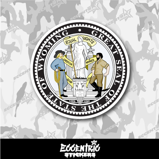 Wyoming State Seal Vinyl Sticker