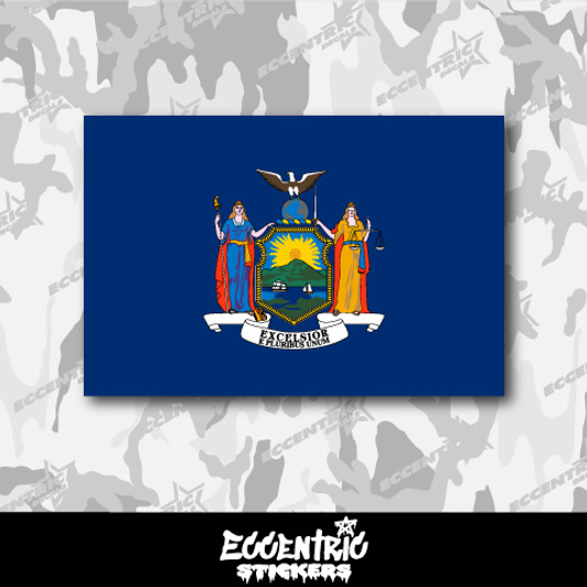 New York State Flag Vinyl Sticker