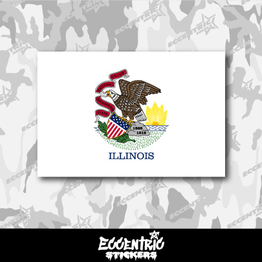 Illinois State Flag Vinyl Sticker
