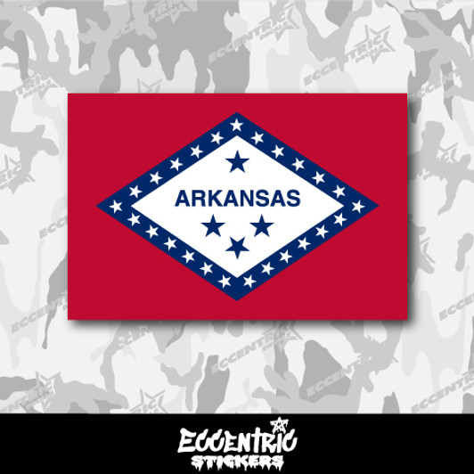 Arkansas State Flag Vinyl Sticker