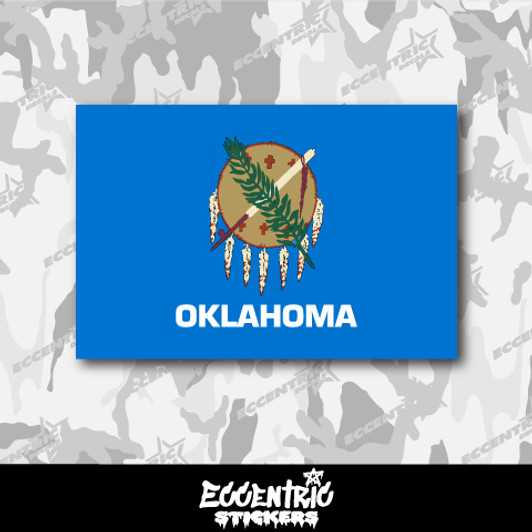 Oklahoma State Flag Vinyl Sticker