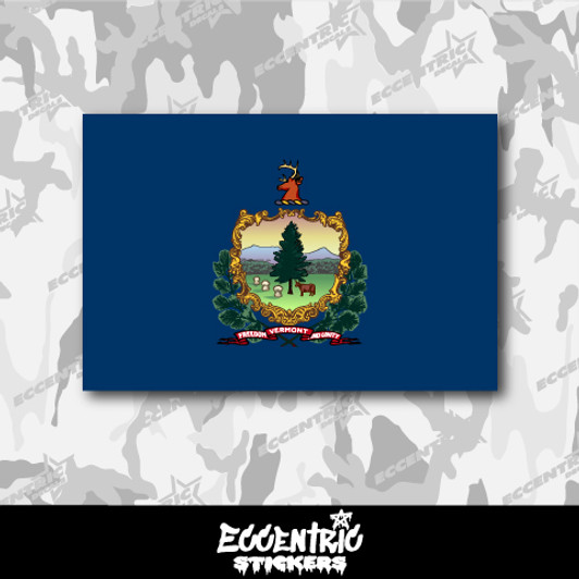 Vermont State Flag Vinyl Sticker