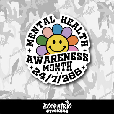 Mental Health Awareness Month Vinyl Sticker - Eccentric Stickers