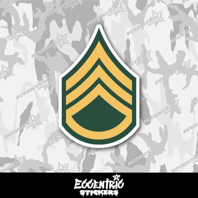 U.S. Army Staff Sergeant Insignia Vinyl Sticker - Eccentric Stickers