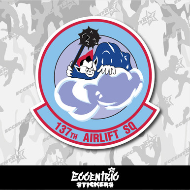Air National Guard 137th Airlift Squadron (137 AS) Vinyl Sticker ...