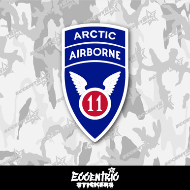 11th Airborne Division Vinyl Sticker - Eccentric Stickers