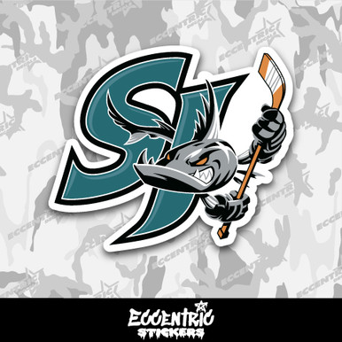 San Jose Barracuda Vinyl Sticker Eccentric Stickers