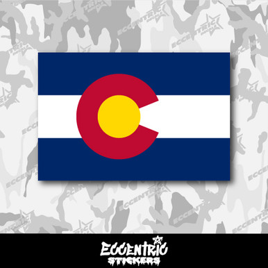 Colorado State Flag Vinyl Sticker - Eccentric Stickers