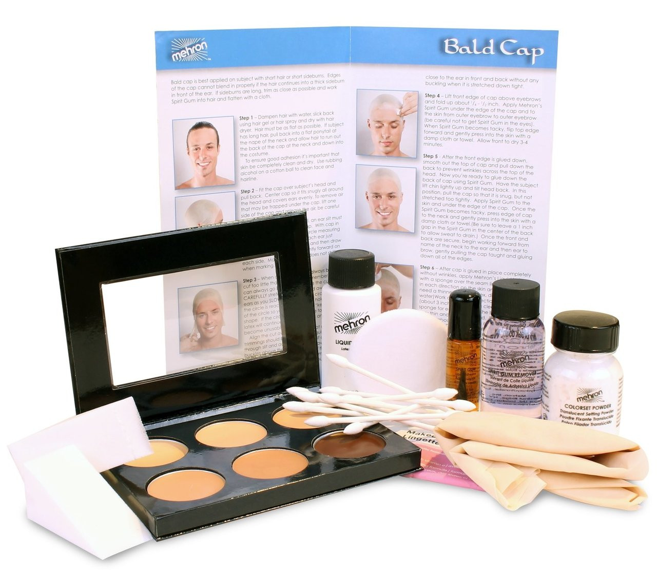 Bald Cap Premium Character Makeup Kit Shop Hollywood Lights
