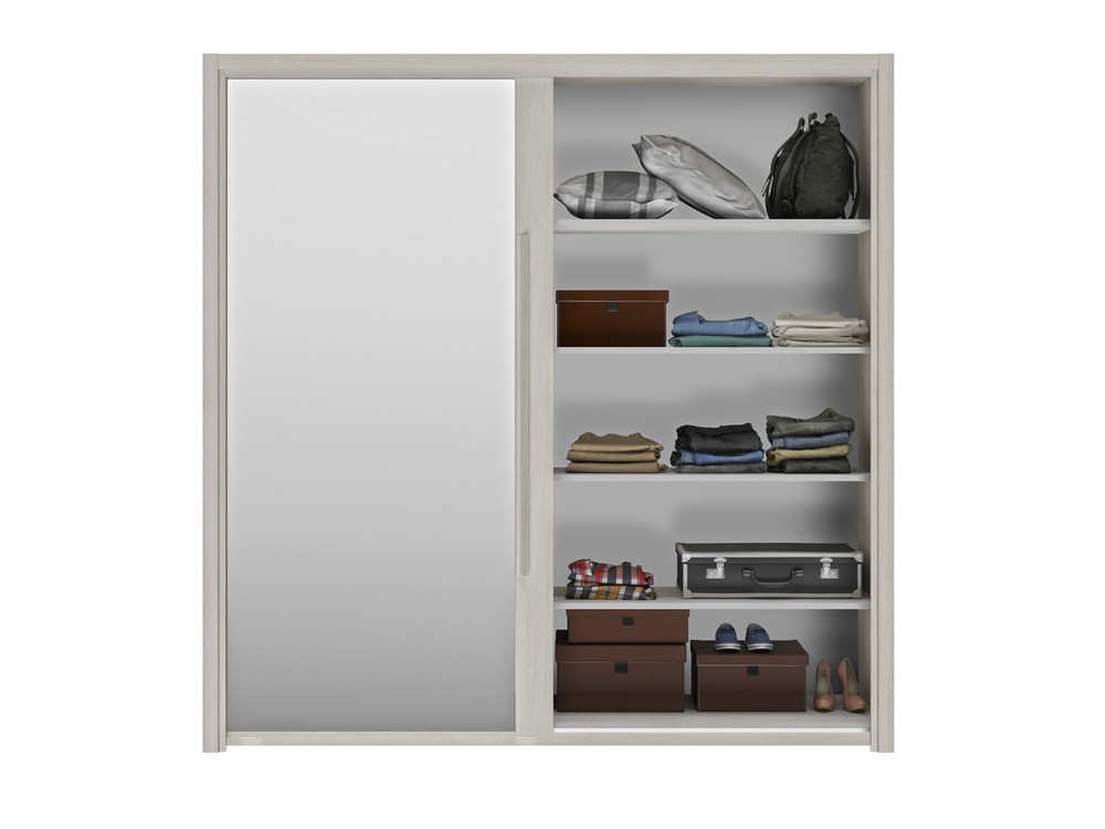 Bergen 2 door sliding wardrobe with mirrored doors assembly discount
