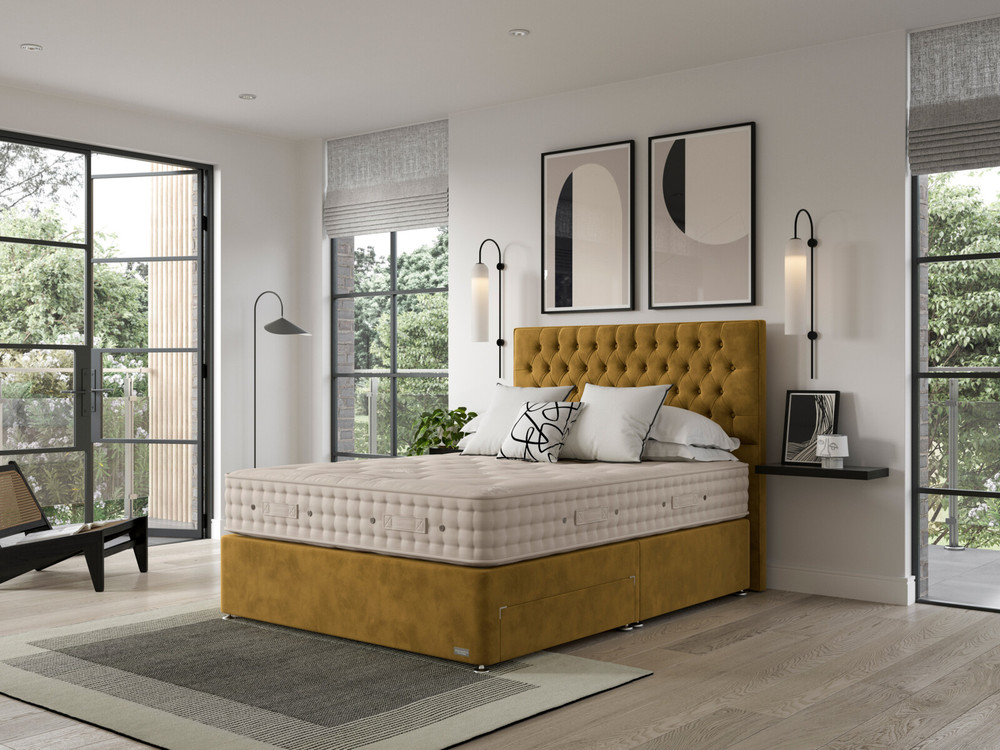 Hypnos Luxurious Earth 04 Divan Bed Set On Castors Bensons for Beds