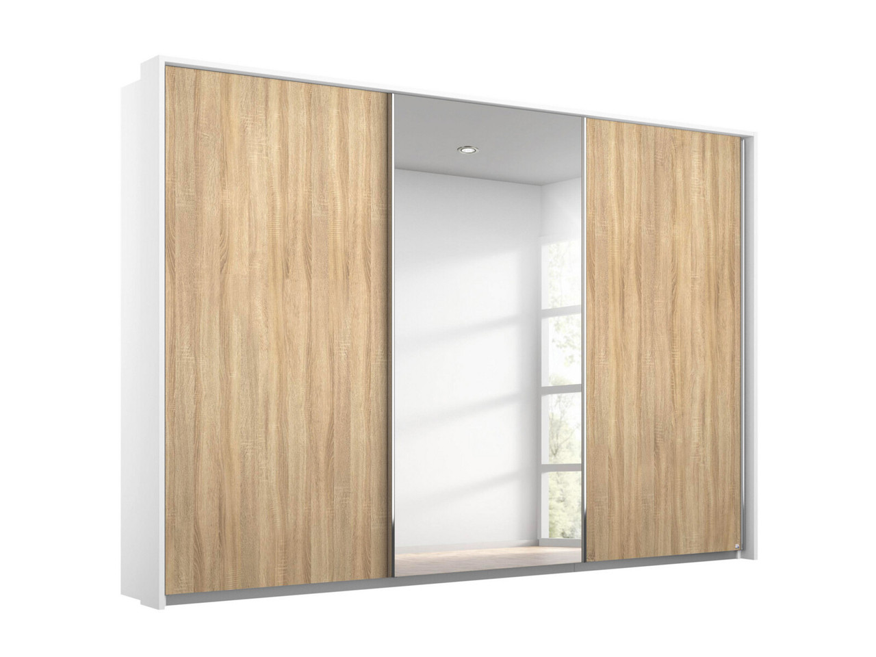 Lorenzo 3 Door Slider Wardrobe with 1 Mirror Bensons for Beds
