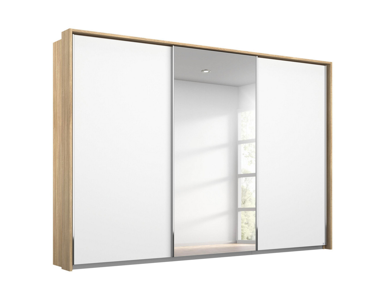 Lorenzo 3 Door Slider Wardrobe with 1 Mirror Bensons for Beds