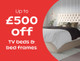 £500 off tv beds and bed frames 