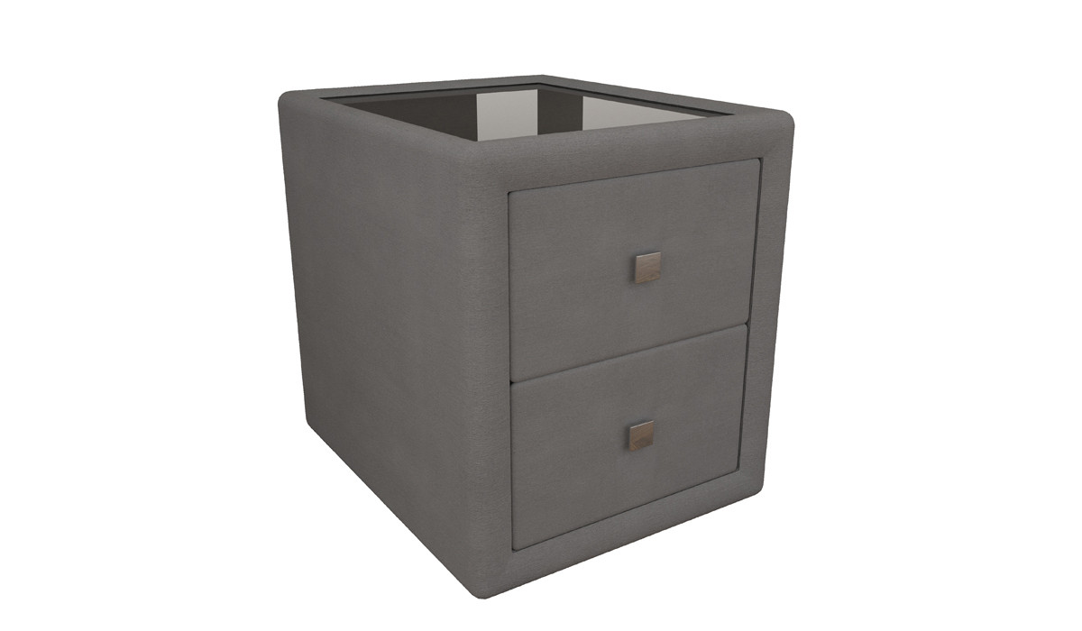 Tech Motion 2 Drawer Bedside Table 2 Drawers Steel