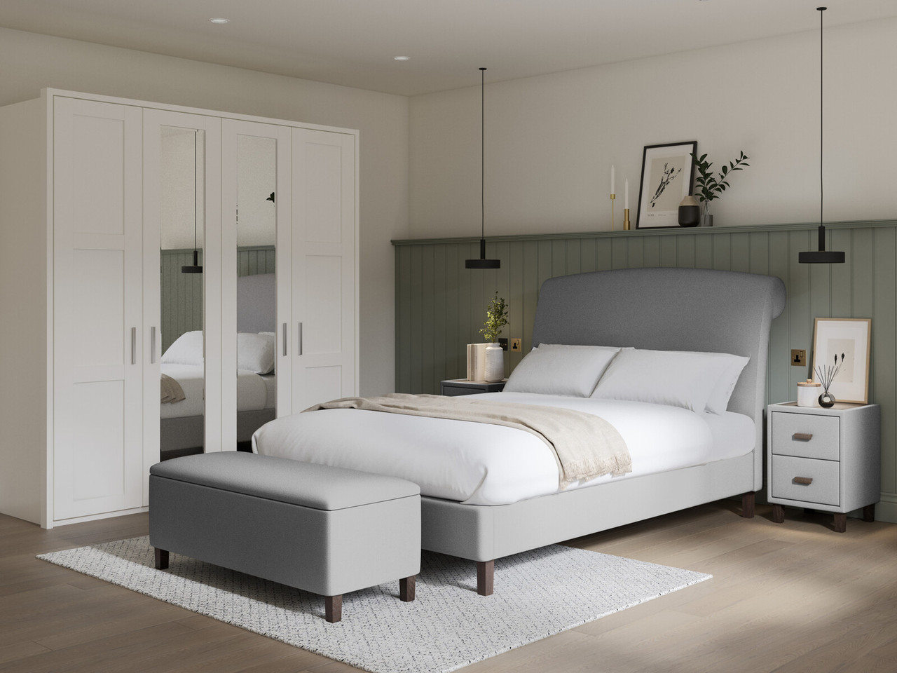 Snooze Moonshine Bed Frame King Topaz Beige