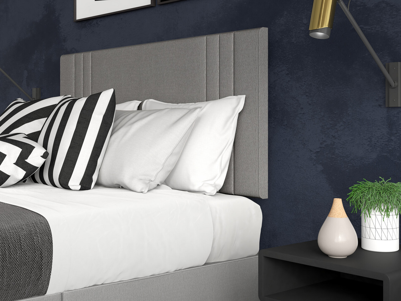 Sealy Bianca Headboard Double Slate