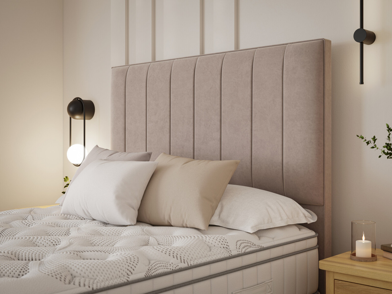 Staples Co Knightsbridge Hotel Height Headboard King London Mink