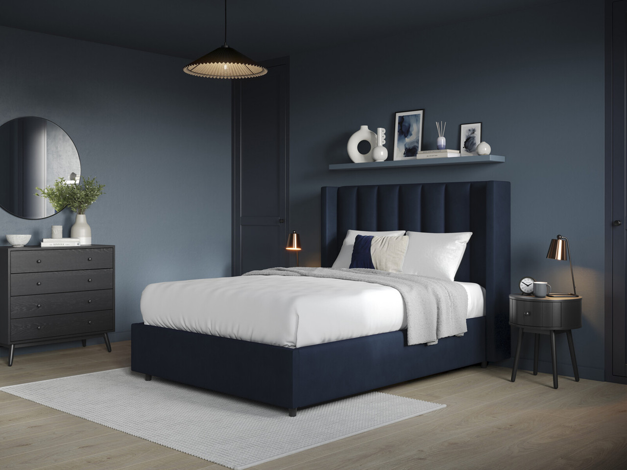 Annabelle Ottoman Bed Frame King Grey