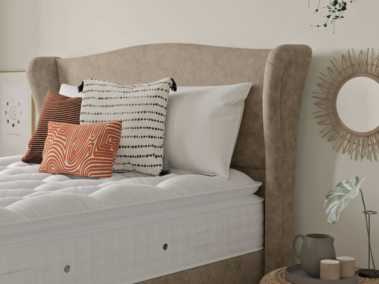 Staples Co Belgravia Floorstanding Headboard King Oxford Spice