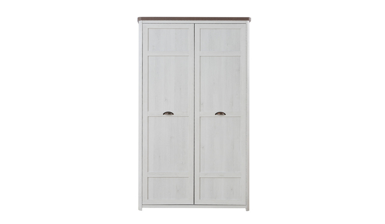 Genoa 2 Door Hinged Wardrobe 2 Door Hinged Washed Oak Walnut