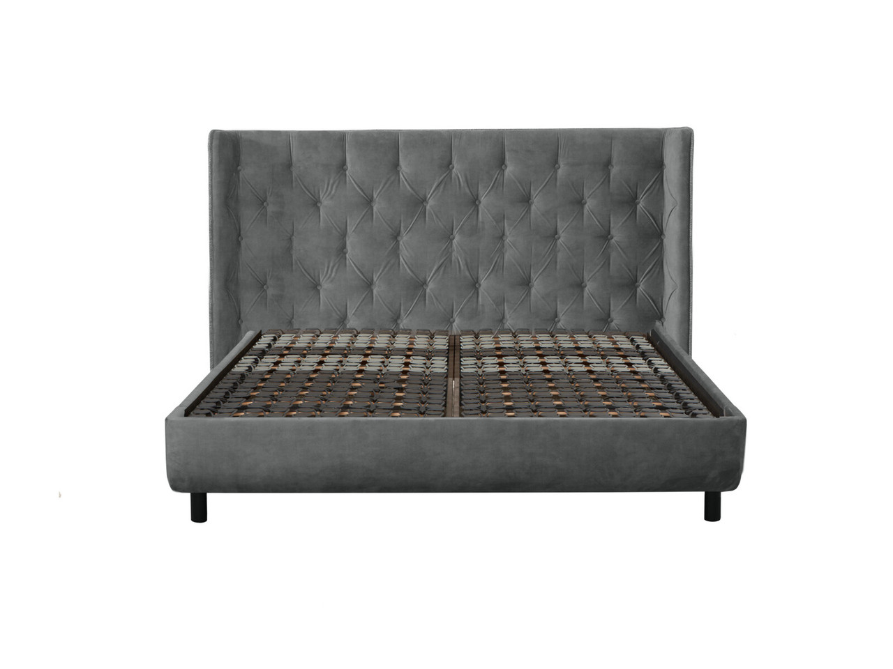 Tempur Arc Luxury Upholstered Bed Frame Super King Dark Grey