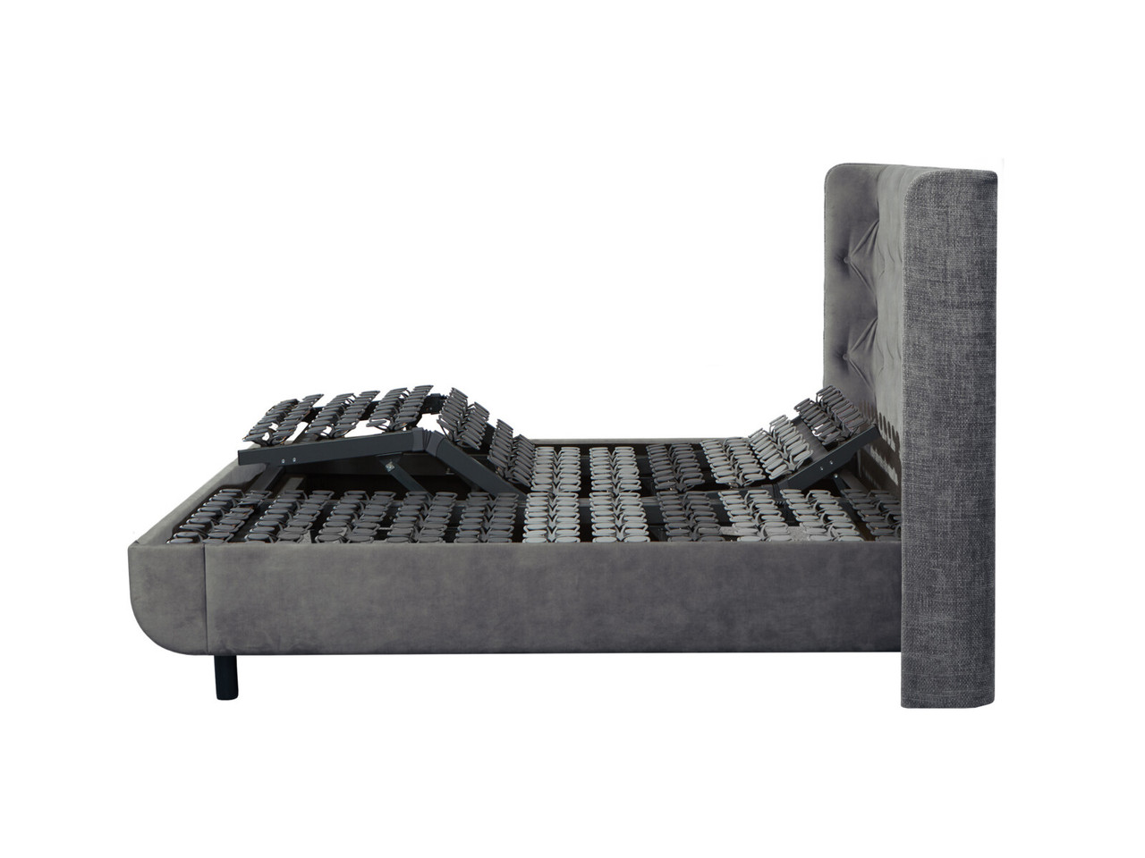 Tempur Arc Luxury Adjustable Bed Frame King Dark Grey