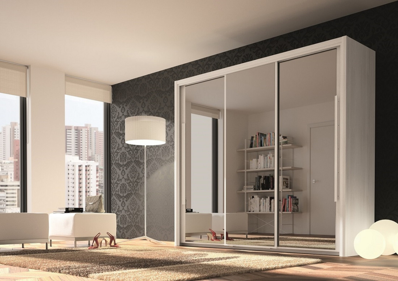 Bergen 3 Door Sliding Wardrobe 3 Door Sliding White