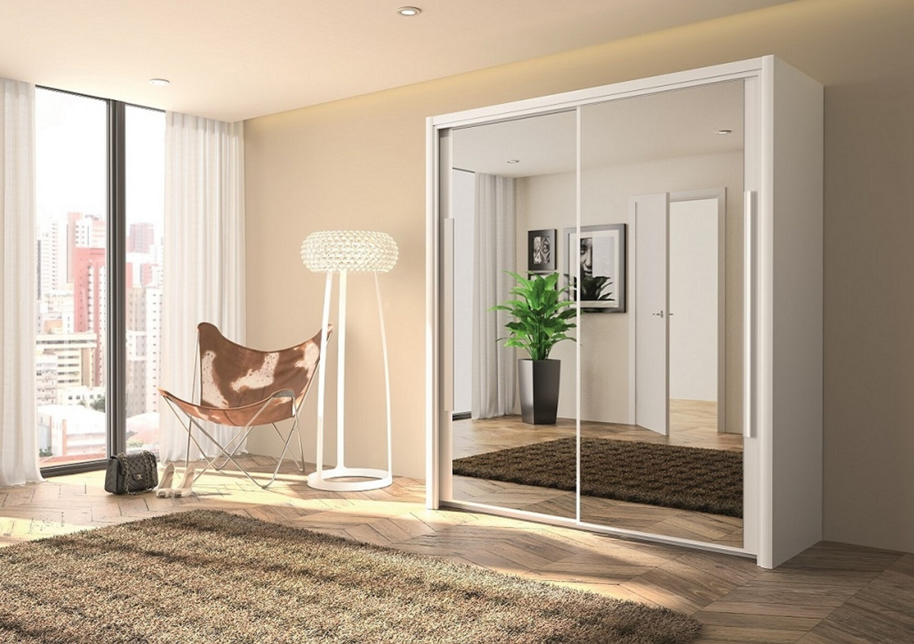 Bergen 2 Door Sliding Wardrobe 2 Door Sliding White