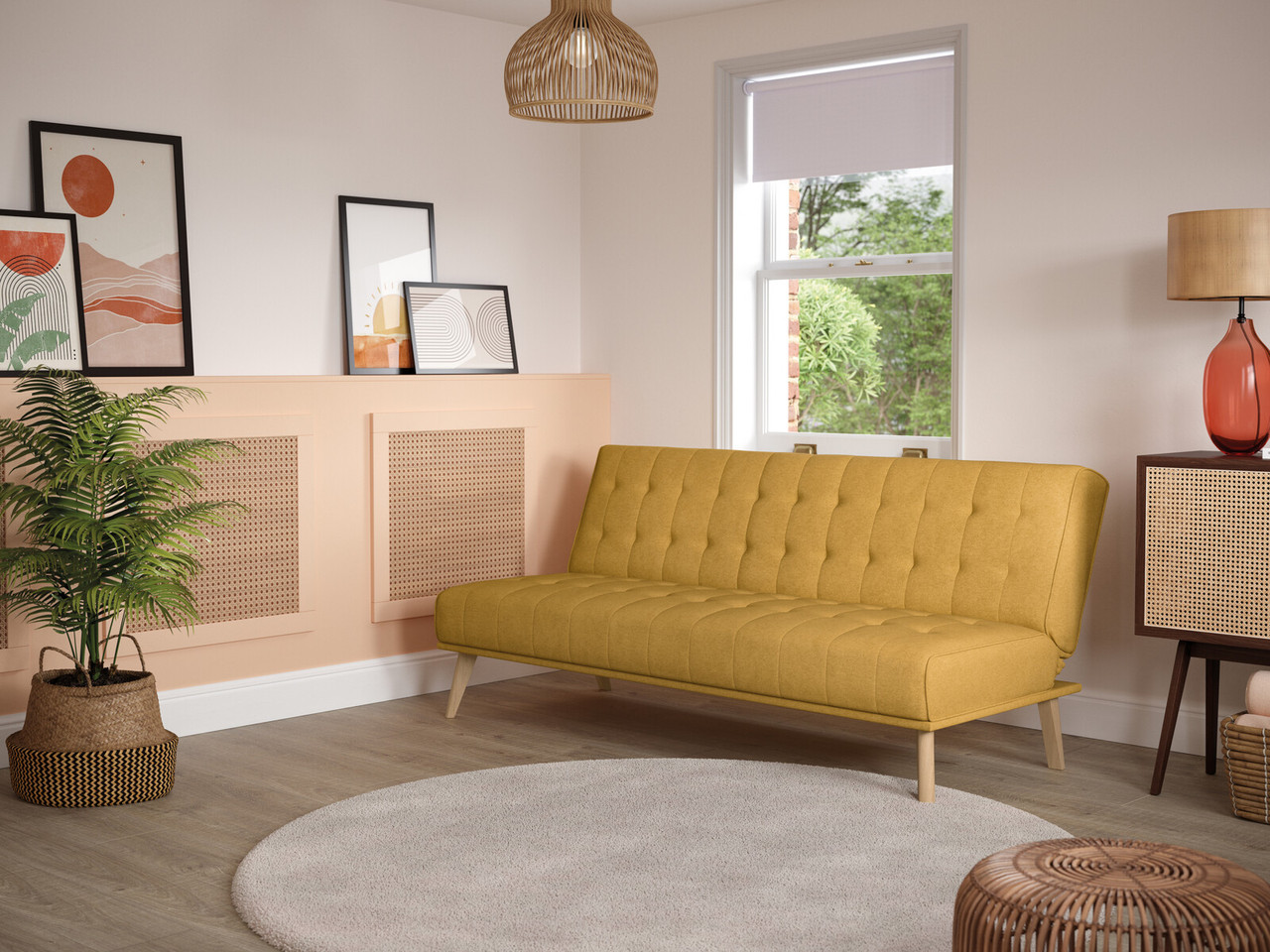 Livia Sofa Bed 2 Seater Ochre