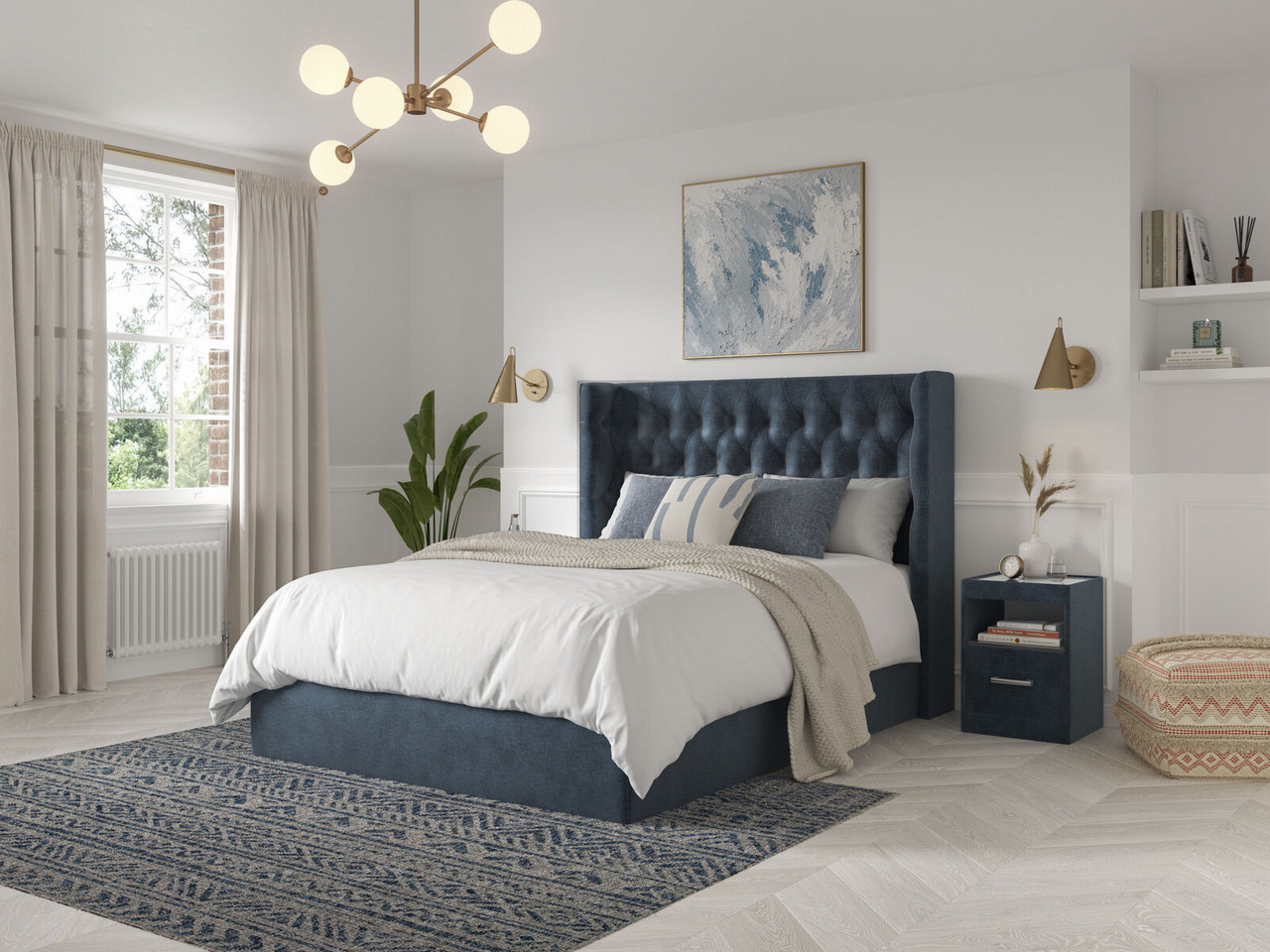 Lilliana Ottoman Bed Frame Super King Grey