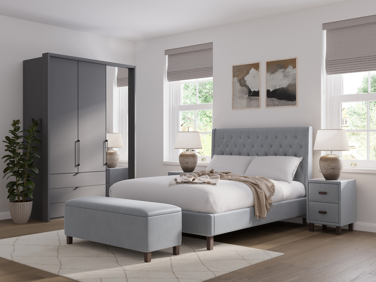 Snooze Star Bed Frame Super King Topaz Grey