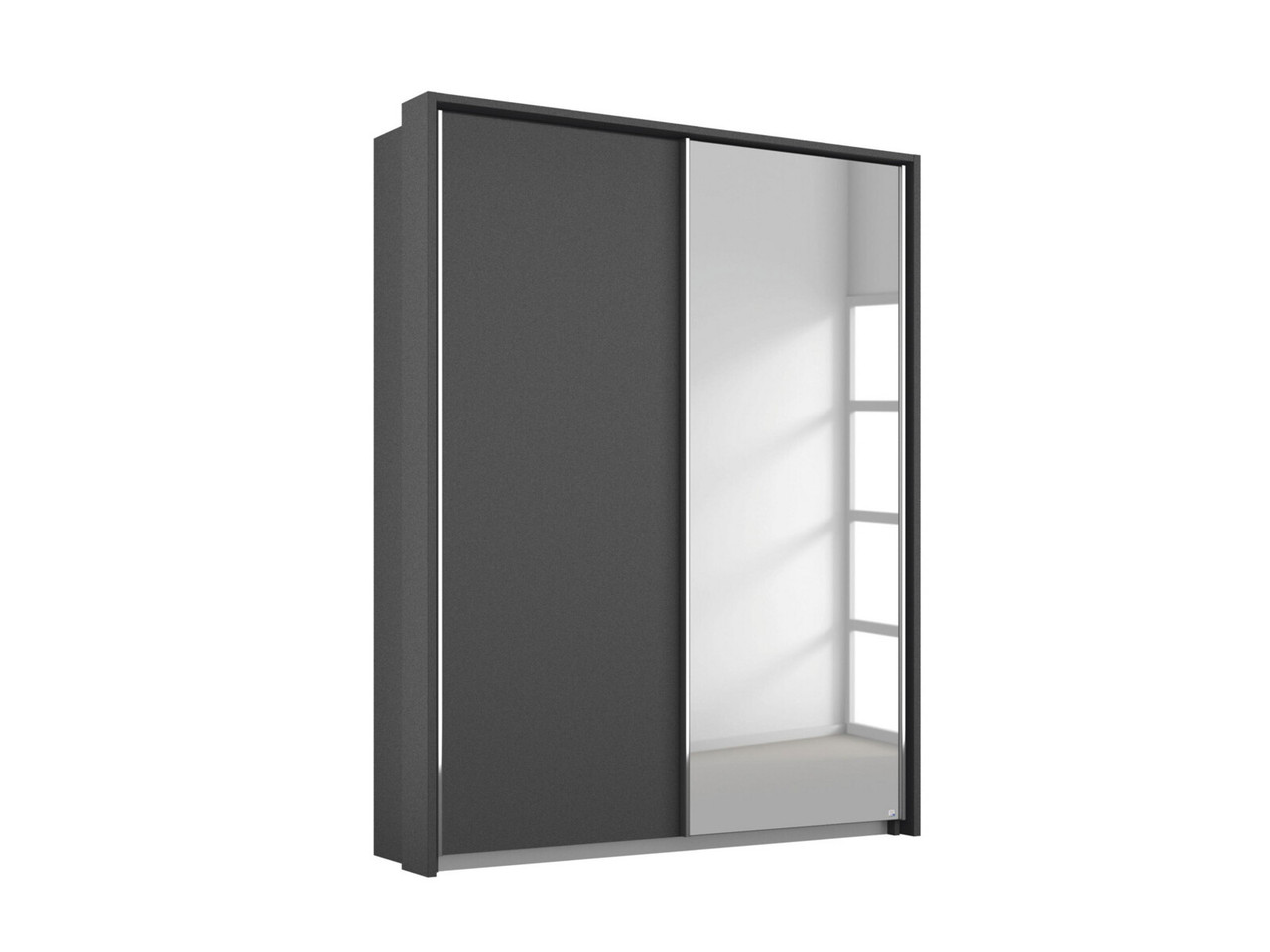 Lorenzo 2 Door Sliding Wardrobe 2 Door Sliding Metallic Grey   Sonoma Oak