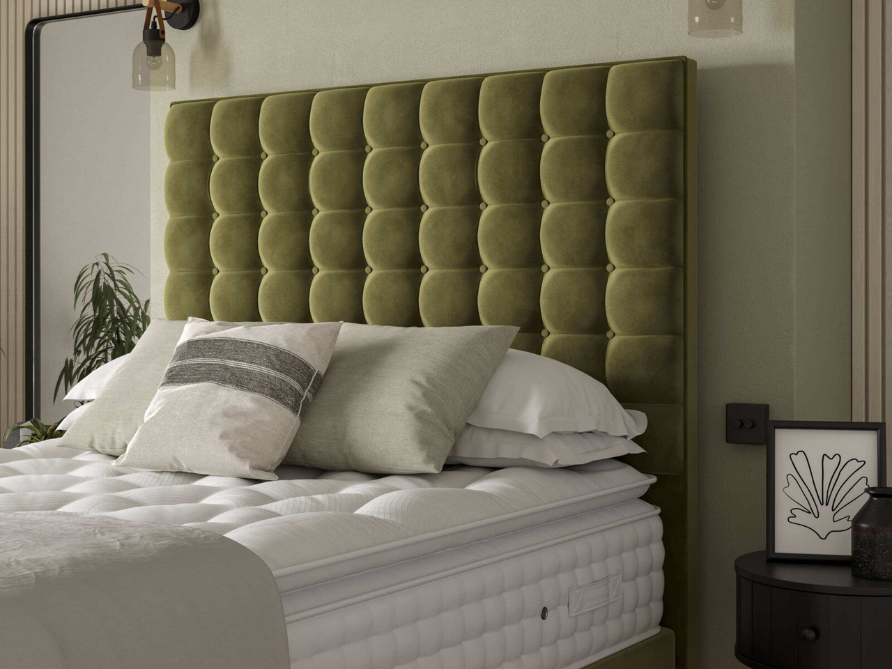 Staples Co Bloomsbury Full Length Split Headboard Super King Bespoke Whisper