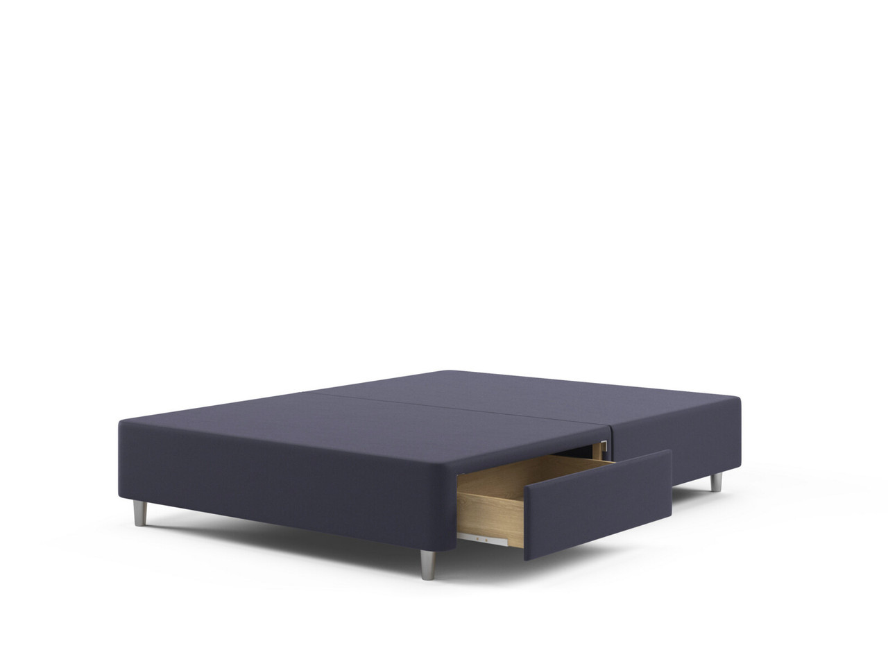 Slumberland Divan Base On Legs Small Double Stone Grey