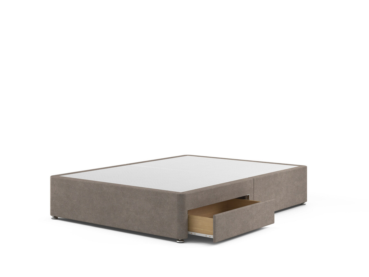 Sealy Divan Bed Base On Glides Small Double Mink